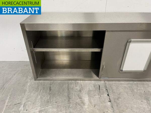 RVS Wandkast 2 Schuifdeuren 146 cm Horeca - Afbeelding 4