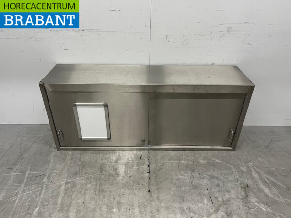 RVS Wandkast 2 Schuifdeuren 148 cm Horeca