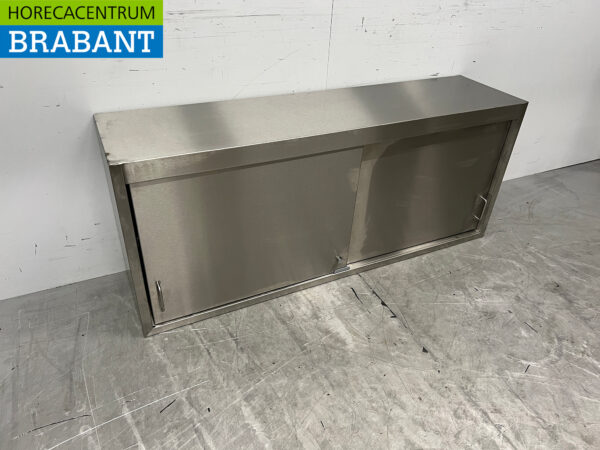 RVS Wandkast 2 Schuifdeuren 148 cm Horeca - Afbeelding 3