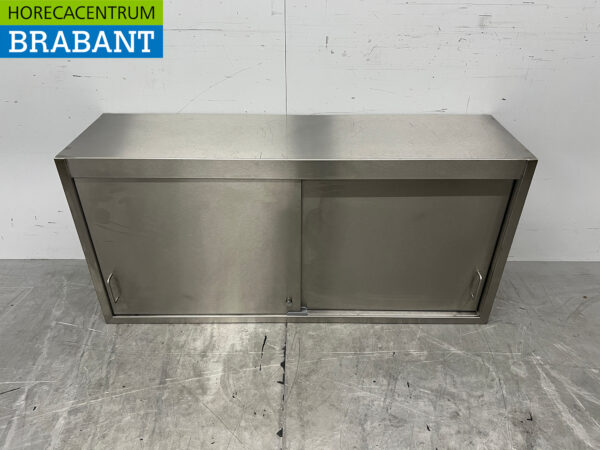 RVS Wandkast 2 Schuifdeuren 130 cm Horeca