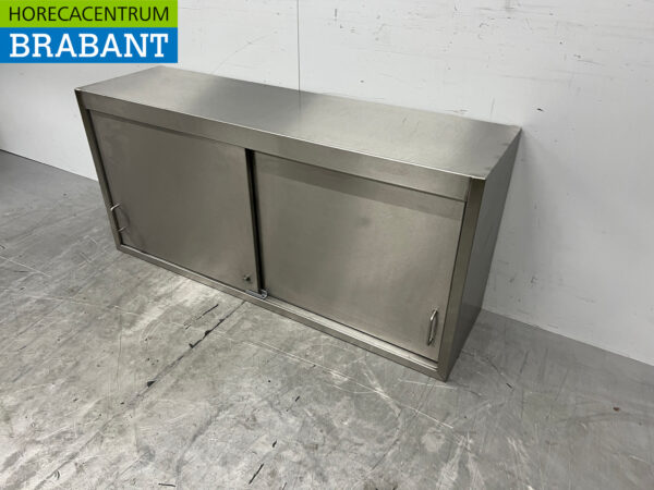 RVS Wandkast 2 Schuifdeuren 130 cm Horeca - Afbeelding 2