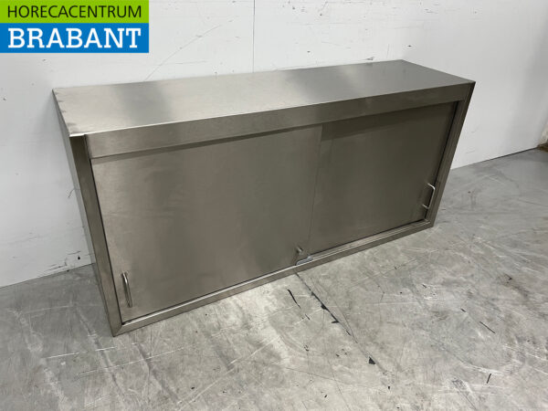 RVS Wandkast 2 Schuifdeuren 130 cm Horeca - Afbeelding 3