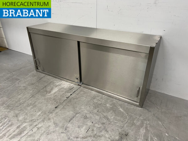 RVS Wandkast 2 Schuifdeuren 148 cm Horeca - Afbeelding 2