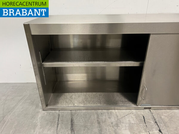 RVS Wandkast 2 Schuifdeuren 148 cm Horeca - Afbeelding 4