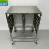 HCB RVS Dubbele regaalwagen 12 x 1/1 GN gastronorm 74 cm Horeca