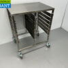 HCB RVS Dubbele regaalwagen 12 x 1/1 GN gastronorm 74 cm Horeca - Afbeelding 3