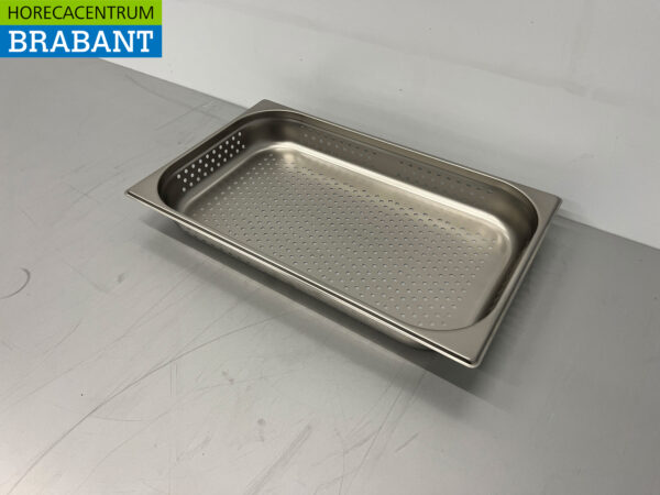 RVS HCB Geperforeerde gastronorm bak GN bak 1/1 Diepte 65 mm Horeca - Afbeelding 2
