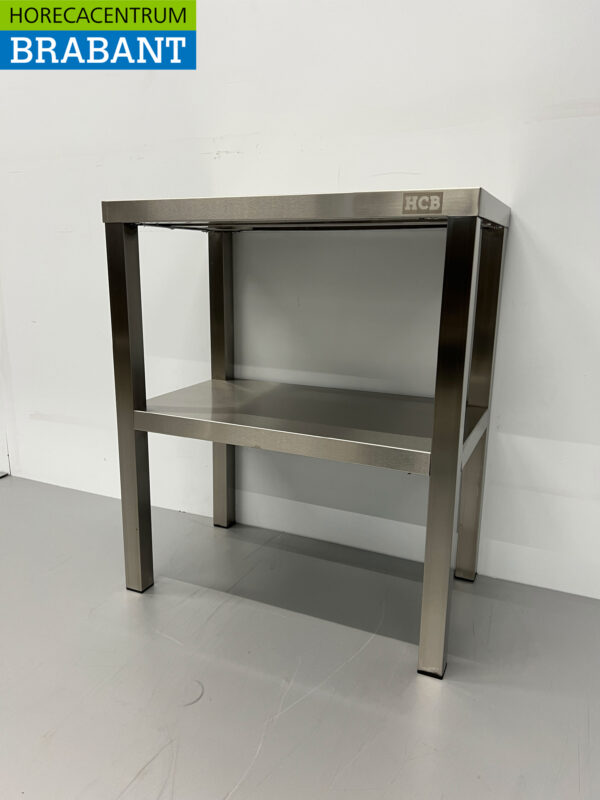 HCB RVS Dubbele Etagère Brug 60 x 35 x 70 cm Horeca - Afbeelding 3