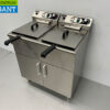 HCB RVS Dubbele Friteuse Frituur 2 x 16 liter 400V Horeca - Afbeelding 4