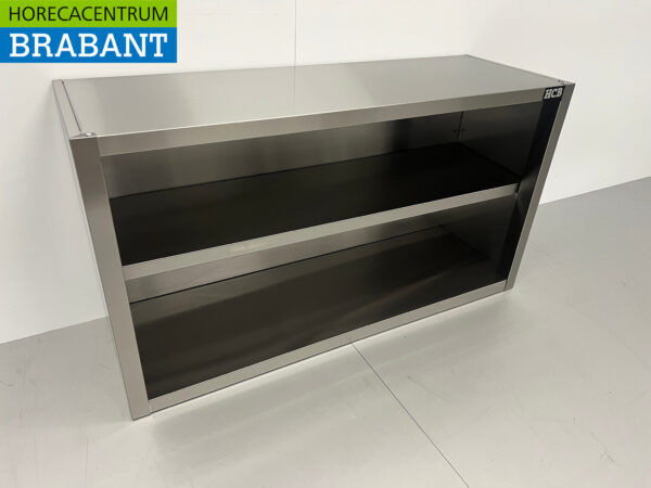 RVS Wandkast Kast Premium-line Open model 120 cm Horeca - Afbeelding 3