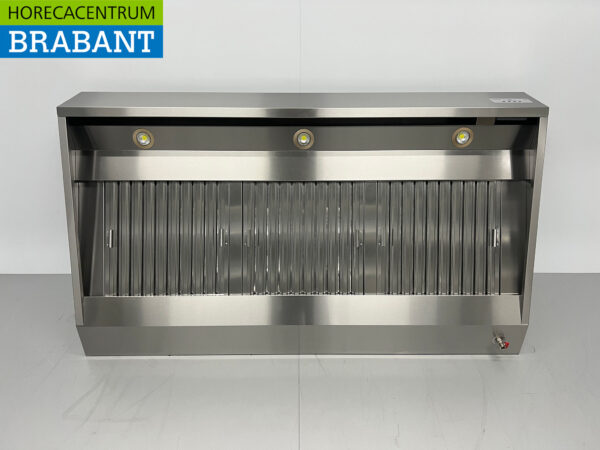 RVS Afzuigkap Dampkap Premium-line Motor 2000 kuub Schuin Model 180 cm 230V Horeca