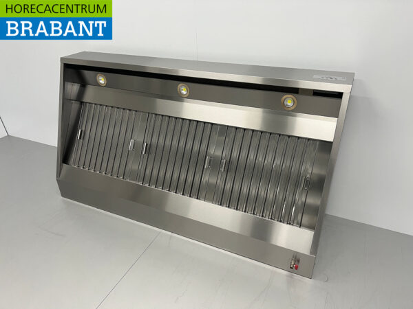 RVS Afzuigkap Dampkap Premium-line Motor 2000 kuub Schuin Model 180 cm 230V Horeca - Afbeelding 2