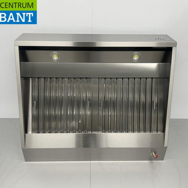 RVS Afzuigkap Dampkap Motor 1500 kuub Premium-line Schuin model 120 cm 230V Horeca