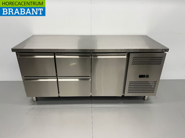 HCB RVS Koelwerkbank 4 laden en 1 deur 179,5 cm 230V Horeca