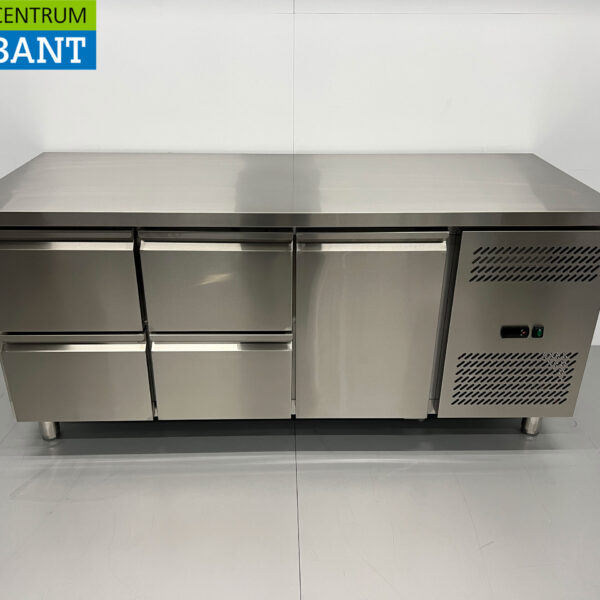 HCB RVS Koelwerkbank 4 laden en 1 deur 179,5 cm 230V Horeca