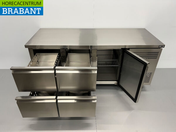 HCB RVS Koelwerkbank 4 laden en 1 deur 179,5 cm 230V Horeca - Afbeelding 4