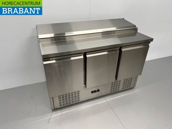RVS HCB Saladette Saladiere Koelwerkbank 136,5 cm 230V Horeca - Afbeelding 3