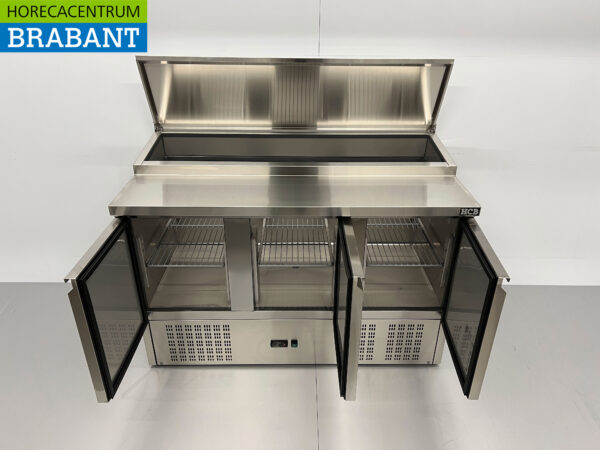RVS HCB Saladette Saladiere Koelwerkbank 136,5 cm 230V Horeca - Afbeelding 4