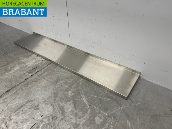 RVS Wandschap Schap 150 x 30 cm Horeca - Afbeelding 2