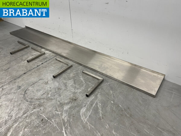 RVS Wandschap Schap 240 x 30 cm Horeca - Afbeelding 2