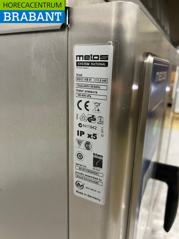 RVS Rational SCC SelfCookingCenter met afzuigkap 6 x 1/1 GN 400V - Afbeelding 7