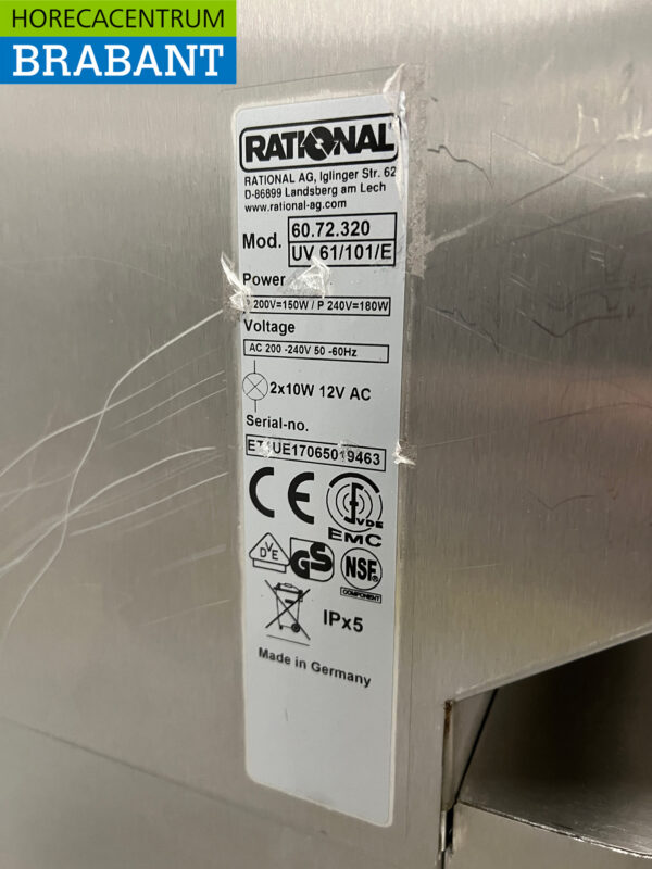 RVS Rational SCC SelfCookingCenter met afzuigkap 6 x 1/1 GN 400V - Afbeelding 8