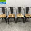 Bolero set van 4 stoelen met houten zitting Horeca
