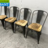 Bolero set van 4 stoelen met houten zitting Horeca - Afbeelding 2