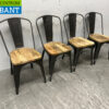 Bolero set van 4 stoelen met houten zitting Horeca - Afbeelding 3