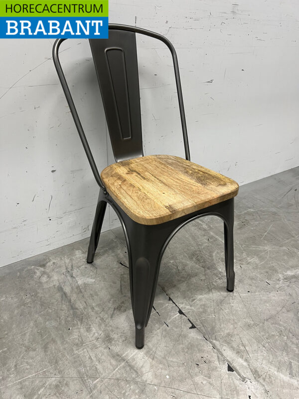 Bolero set van 4 stoelen met houten zitting Horeca - Afbeelding 6