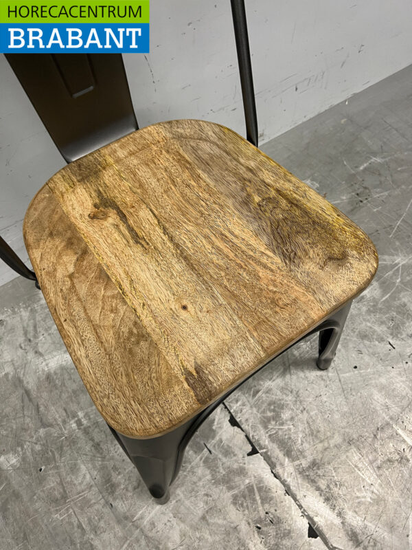 Bolero set van 4 stoelen met houten zitting Horeca - Afbeelding 7