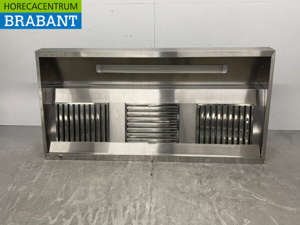RVS Afzuigkap Schuin model 200 cm 230V Horeca