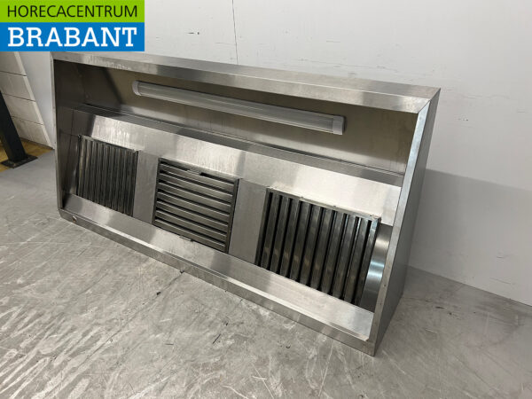 RVS Afzuigkap Schuin model 200 cm 230V Horeca - Afbeelding 2