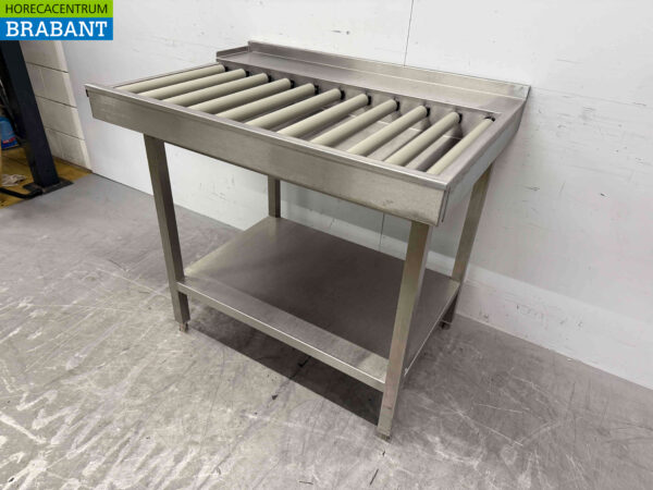 RVS Afvoertafel / rollenbaan tbv doorschuifvaatwasser 100,5 cm Horeca - Afbeelding 4