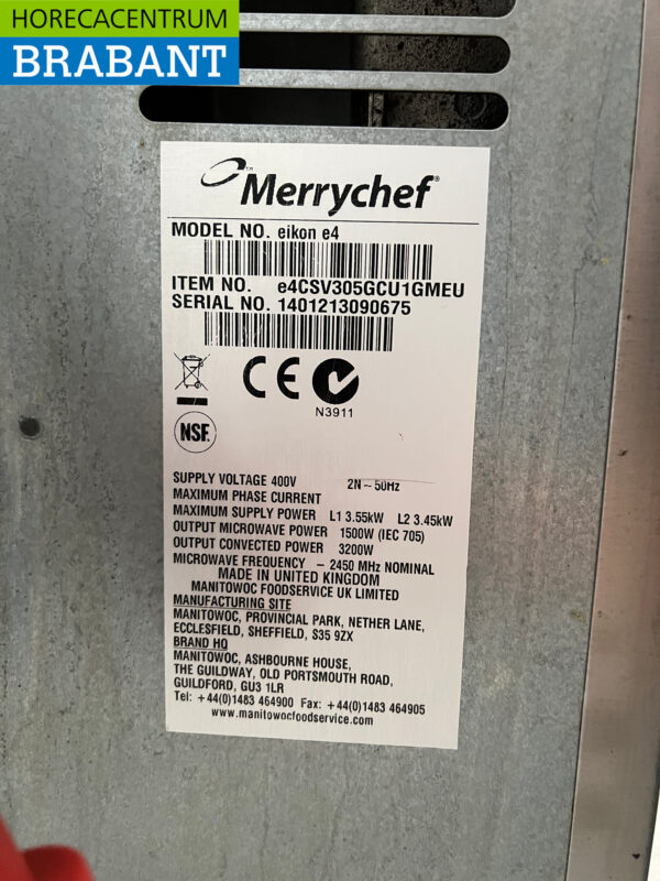 RVS Merrychef Eikon e4 Highspeedoven Magnetron 400V Horeca - Afbeelding 6