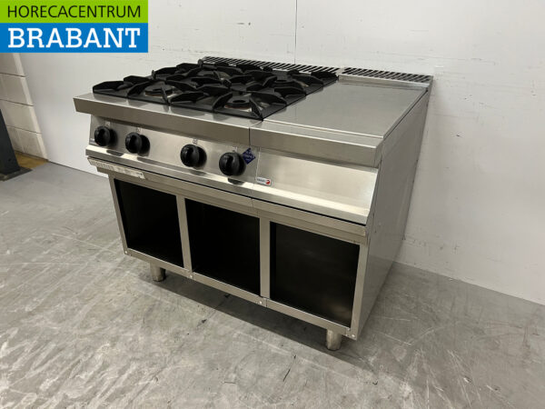 RVS Fagor 4 pits fornuis met werkunit 105 cm GAS Horeca - Afbeelding 2