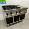 RVS Fagor 4 pits fornuis met werkunit 105 cm GAS Horeca - Afbeelding 3