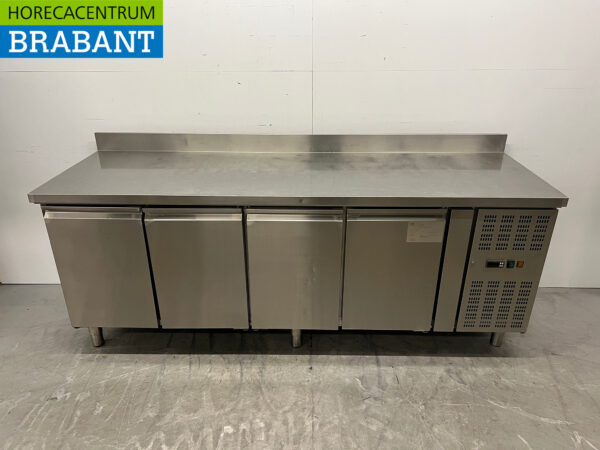 RVS Koelwerkbank 4 deuren 223 cm 230V Horeca