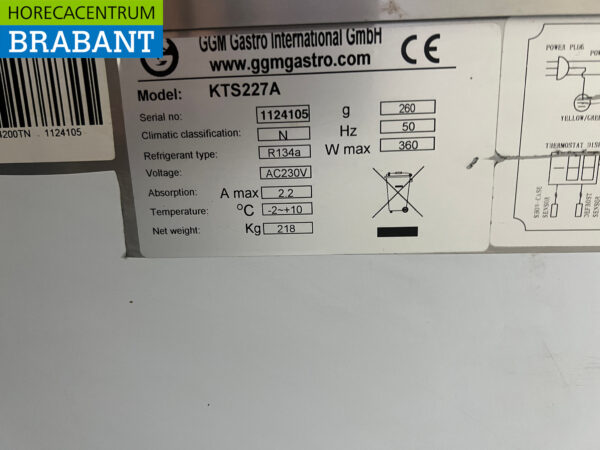 RVS Koelwerkbank 4 deuren 223 cm 230V Horeca - Afbeelding 6