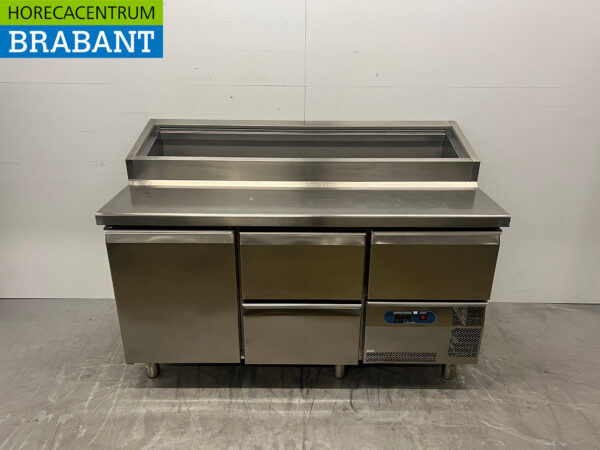 RVS Metos Saladette Koelwerkbank 163 cm 230V Horeca