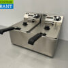 RVS HCB Dubbele Friteuse Frituur 2 x 8 liter 230V Horeca - Afbeelding 2