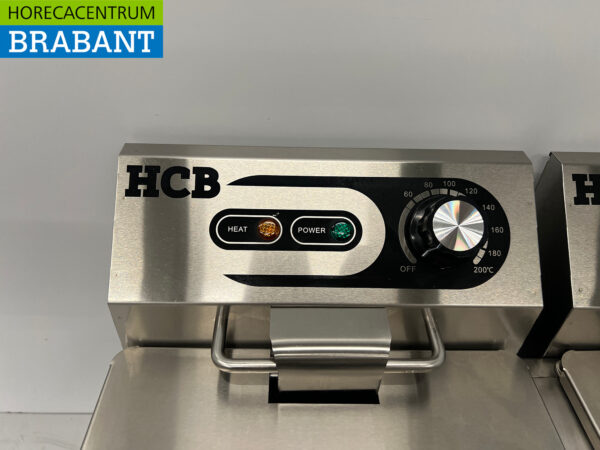 RVS HCB Dubbele Friteuse Frituur 2 x 8 liter 230V Horeca - Afbeelding 4
