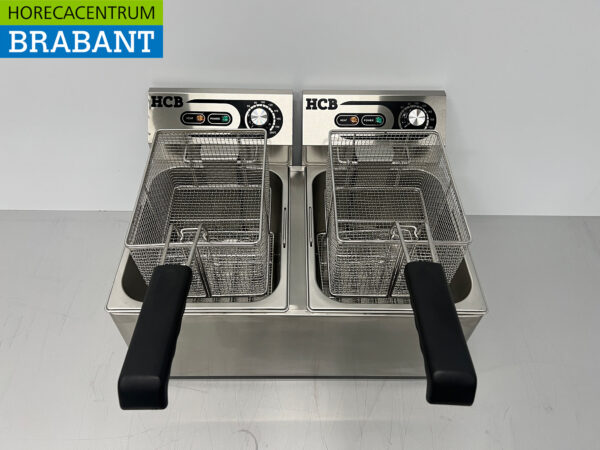 RVS HCB Dubbele Friteuse Frituur 2 x 8 liter 230V Horeca - Afbeelding 5
