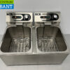 RVS HCB Dubbele Friteuse Frituur 2 x 8 liter 230V Horeca - Afbeelding 6