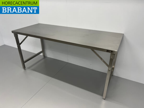 RVS HCB Inklapbare Werktafel Tafel 180 x 70 x 85 cm Horeca - Afbeelding 2