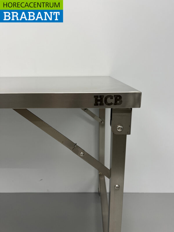 RVS HCB Inklapbare Werktafel Tafel 180 x 70 x 85 cm Horeca - Afbeelding 4
