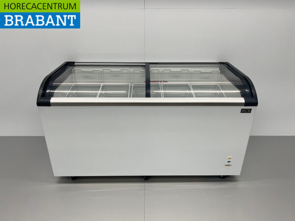 HCB Winkelvriezer Vrieskist met glazen schuifdeksels 455 liter 230V Horeca