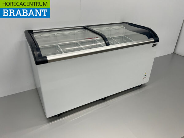 HCB Winkelvriezer Vrieskist met glazen schuifdeksels 455 liter 230V Horeca - Afbeelding 3