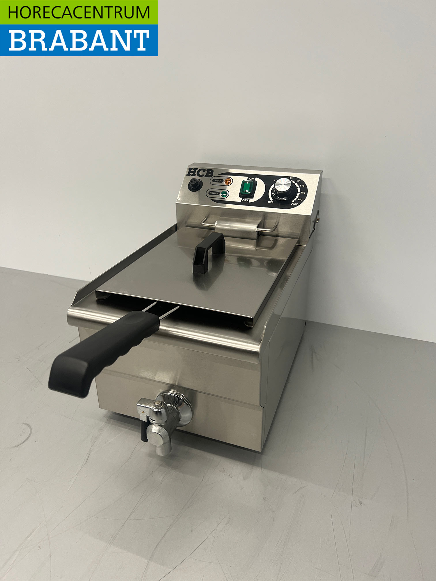 RVS HCB Friteuse Frituur met aftapkraan 8,5 liter 230V Horeca - Afbeelding 3