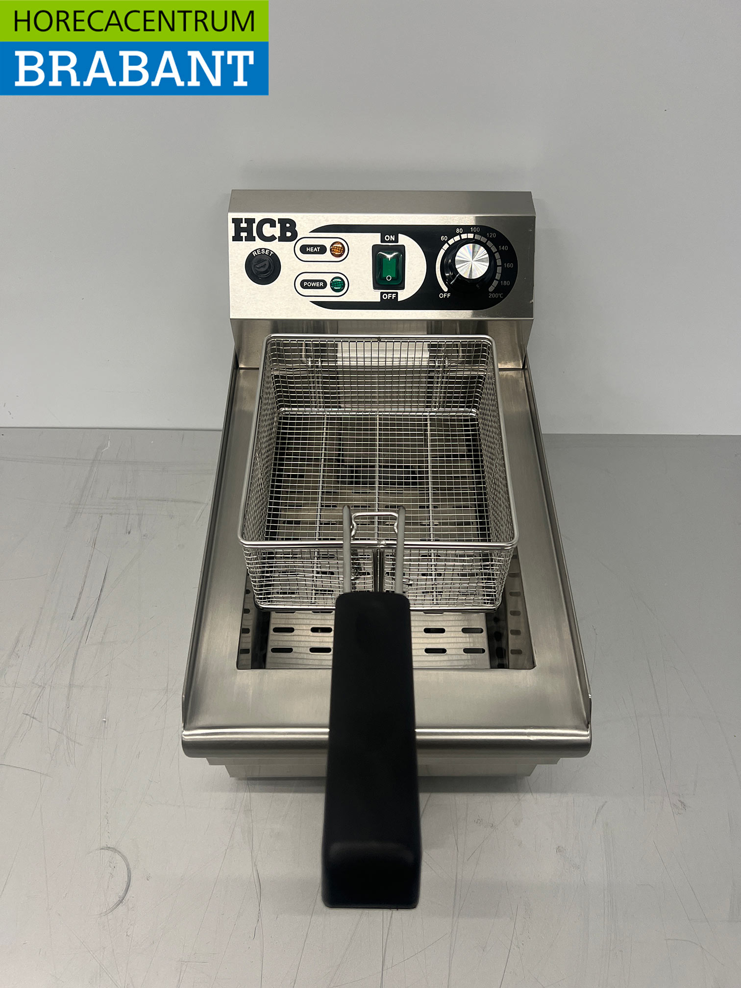 RVS HCB Friteuse Frituur met aftapkraan 8,5 liter 230V Horeca - Afbeelding 4